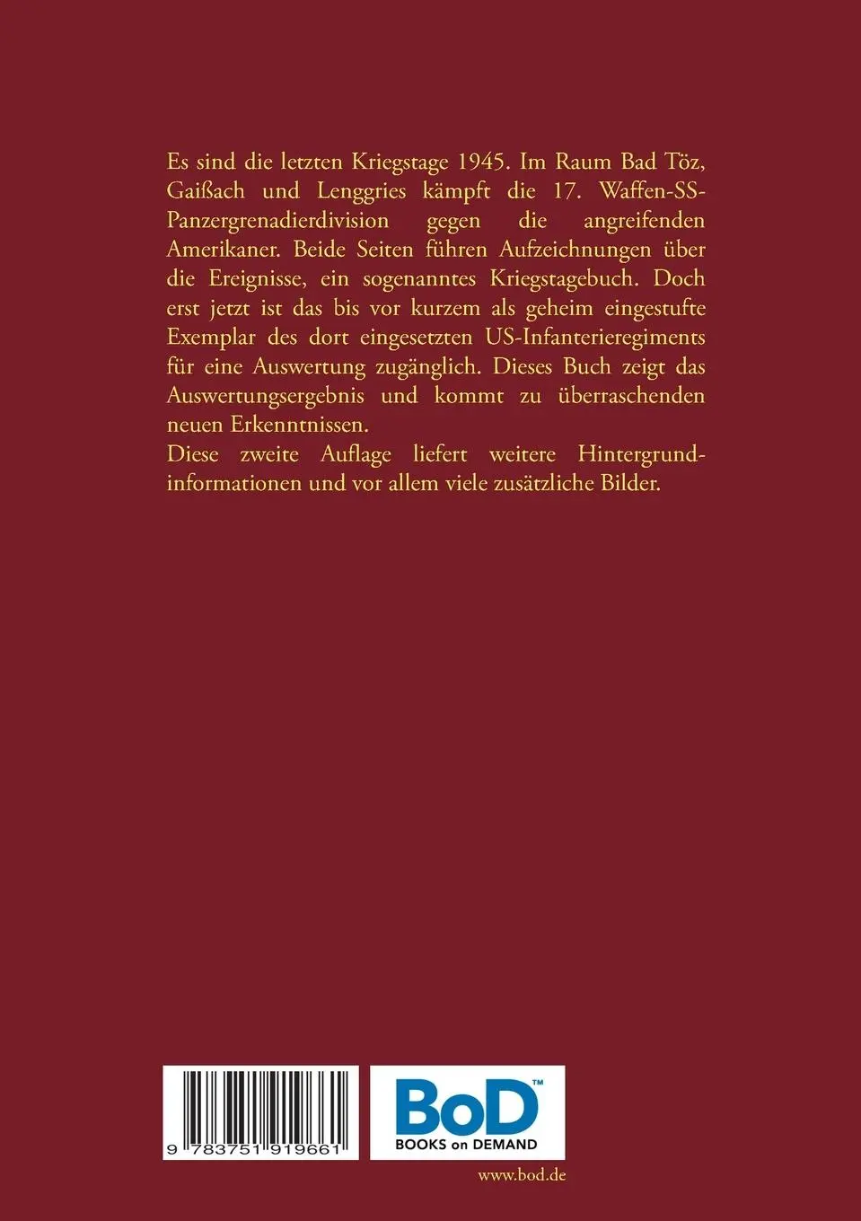 Rückseite: 9783751919661 | Kriegsende im Isarwinkel | Robert J. Huber | Taschenbuch | 144 S.