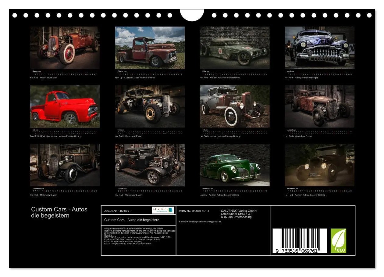 Bild: 9783516069761 | Custom Cars - Autos die begeistern (Wandkalender 2026 DIN A4 quer),...