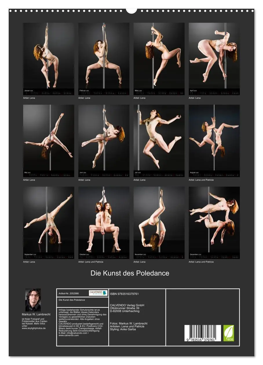 Bild: 9783516379761 | Die Kunst des Poledance (hochwertiger Premium Wandkalender 2026 DIN...