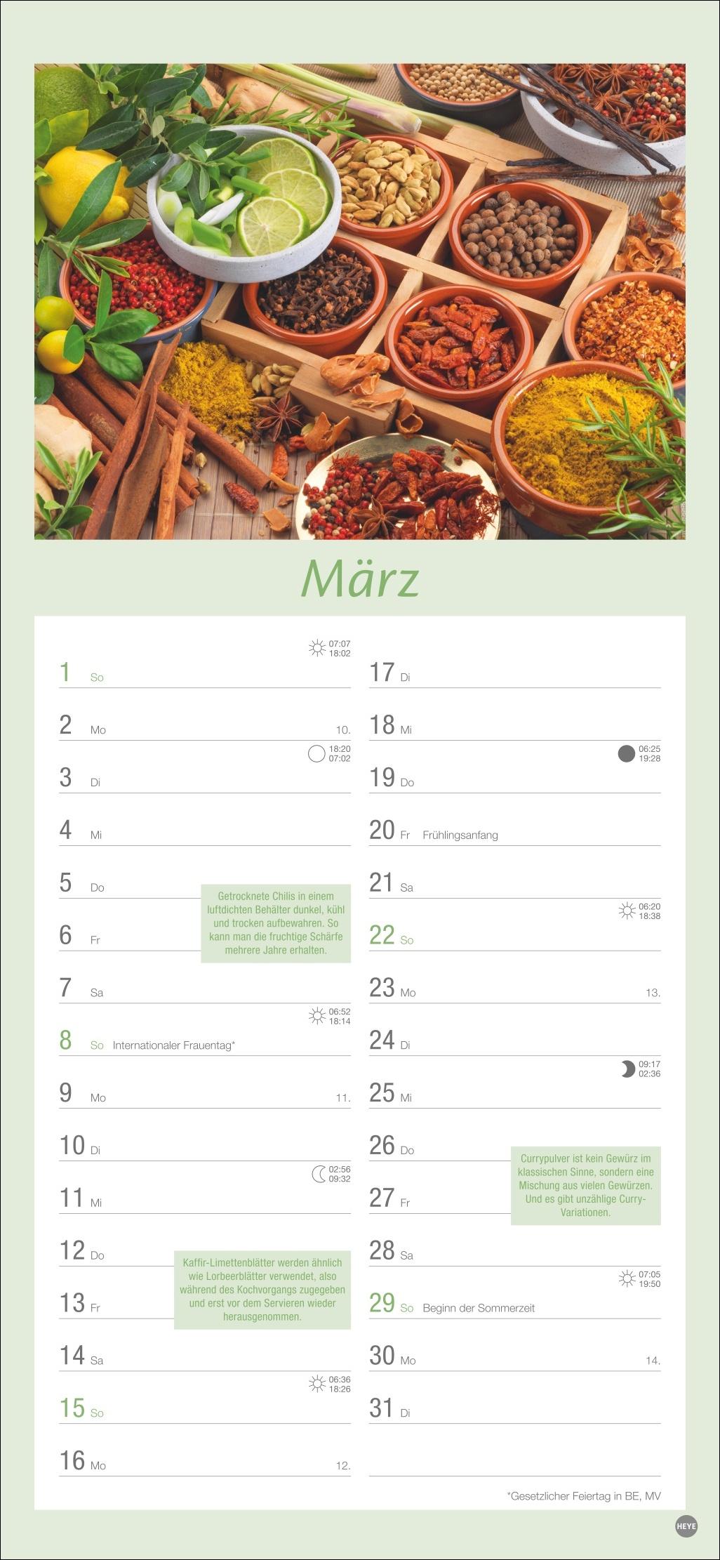 Bild: 9783756409761 | Küchenplaner 2026 | Heye | Kalender | Spiralbindung | 13 S. | Deutsch
