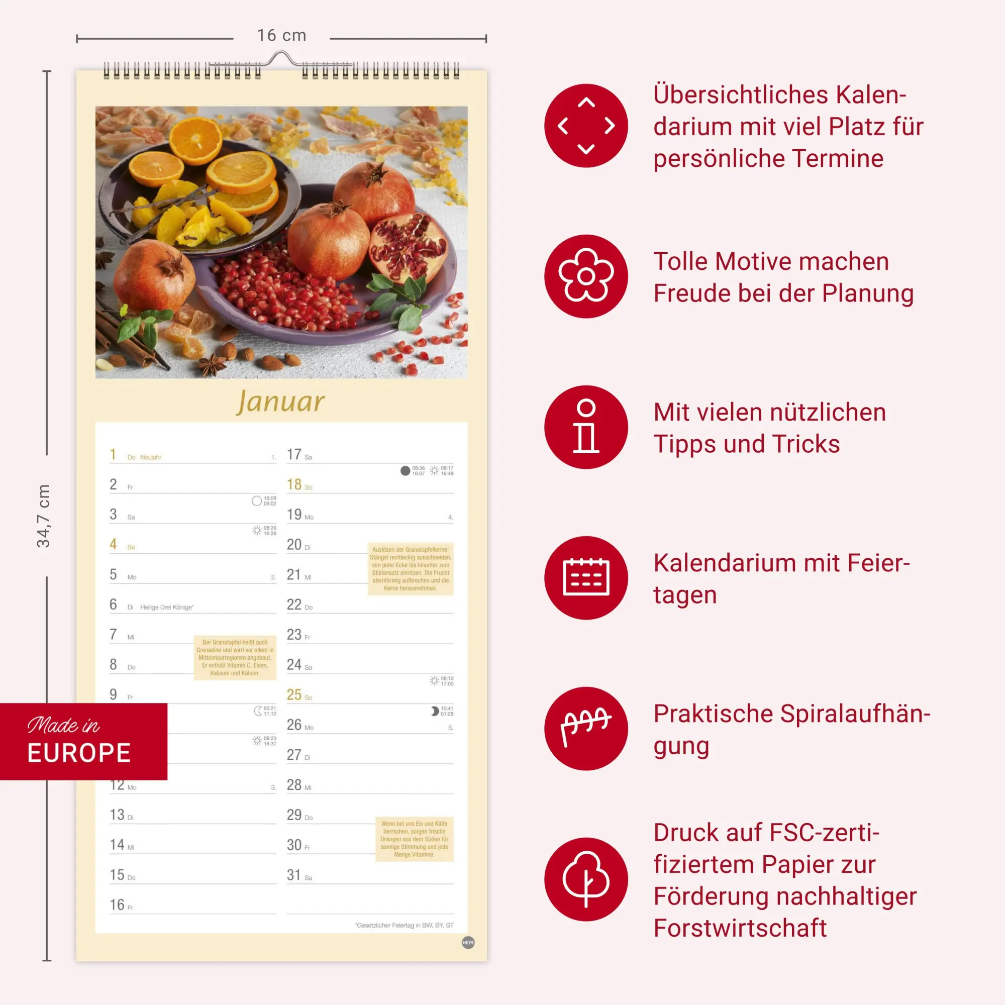 Bild: 9783756409761 | Küchenplaner 2026 | Heye | Kalender | Spiralbindung | 13 S. | Deutsch