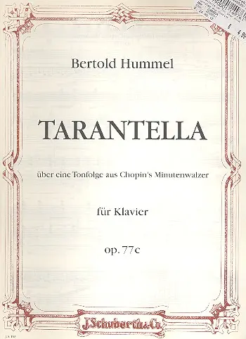 Cover: 9790001149761 | Tarantella op. 77c | uber eine Tonfolge aus Chopins Minutenwalzer
