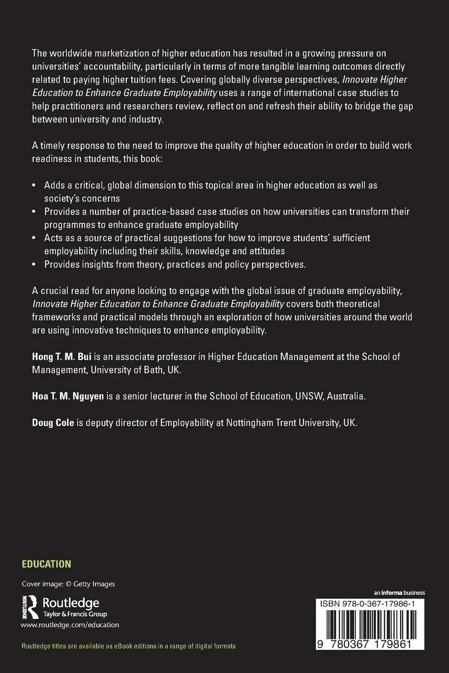 Rückseite: 9780367179861 | Innovate Higher Education to Enhance Graduate Employability | Buch
