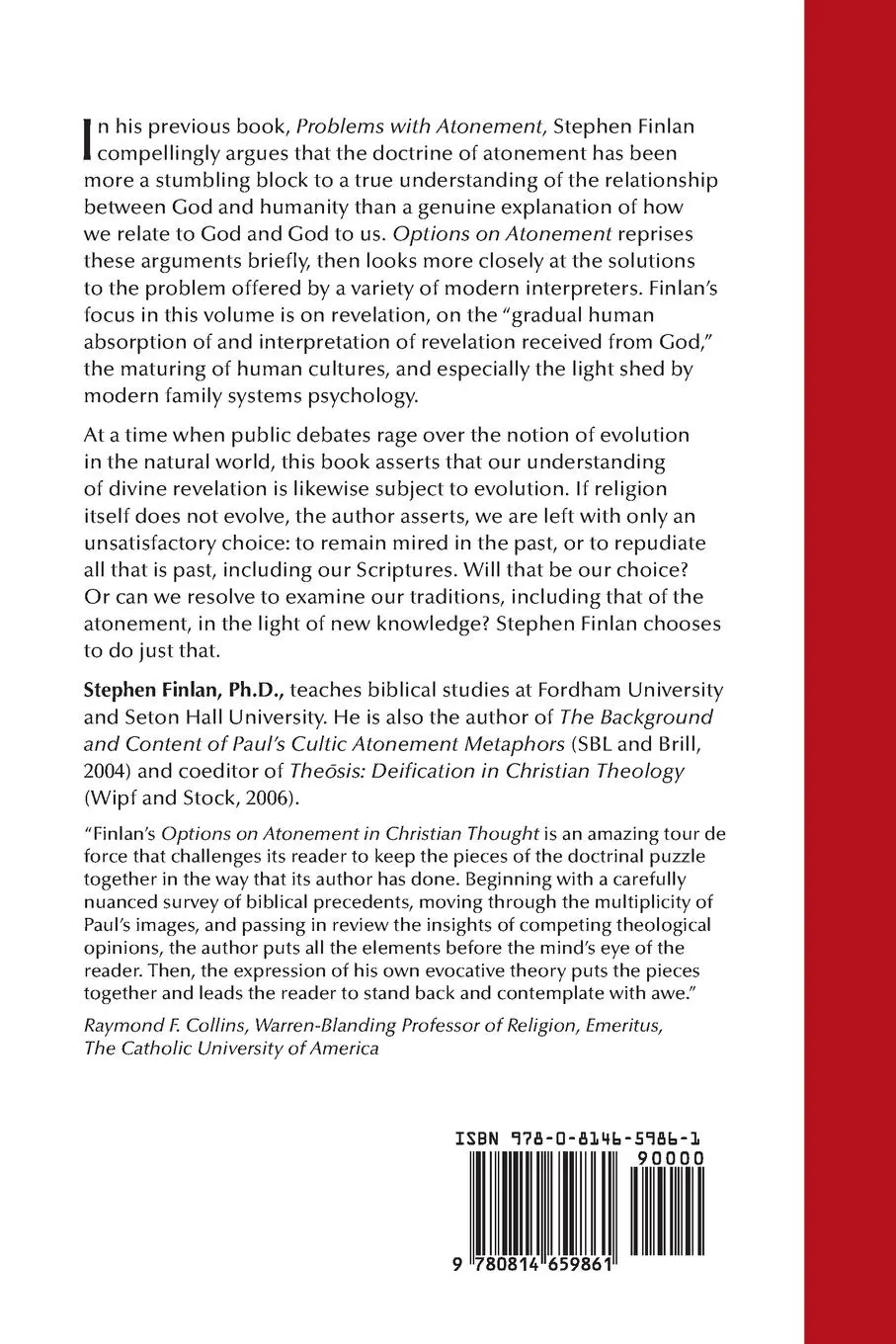 Rückseite: 9780814659861 | Options on Atonement in Christian Thought | Stephen Finlan | Buch