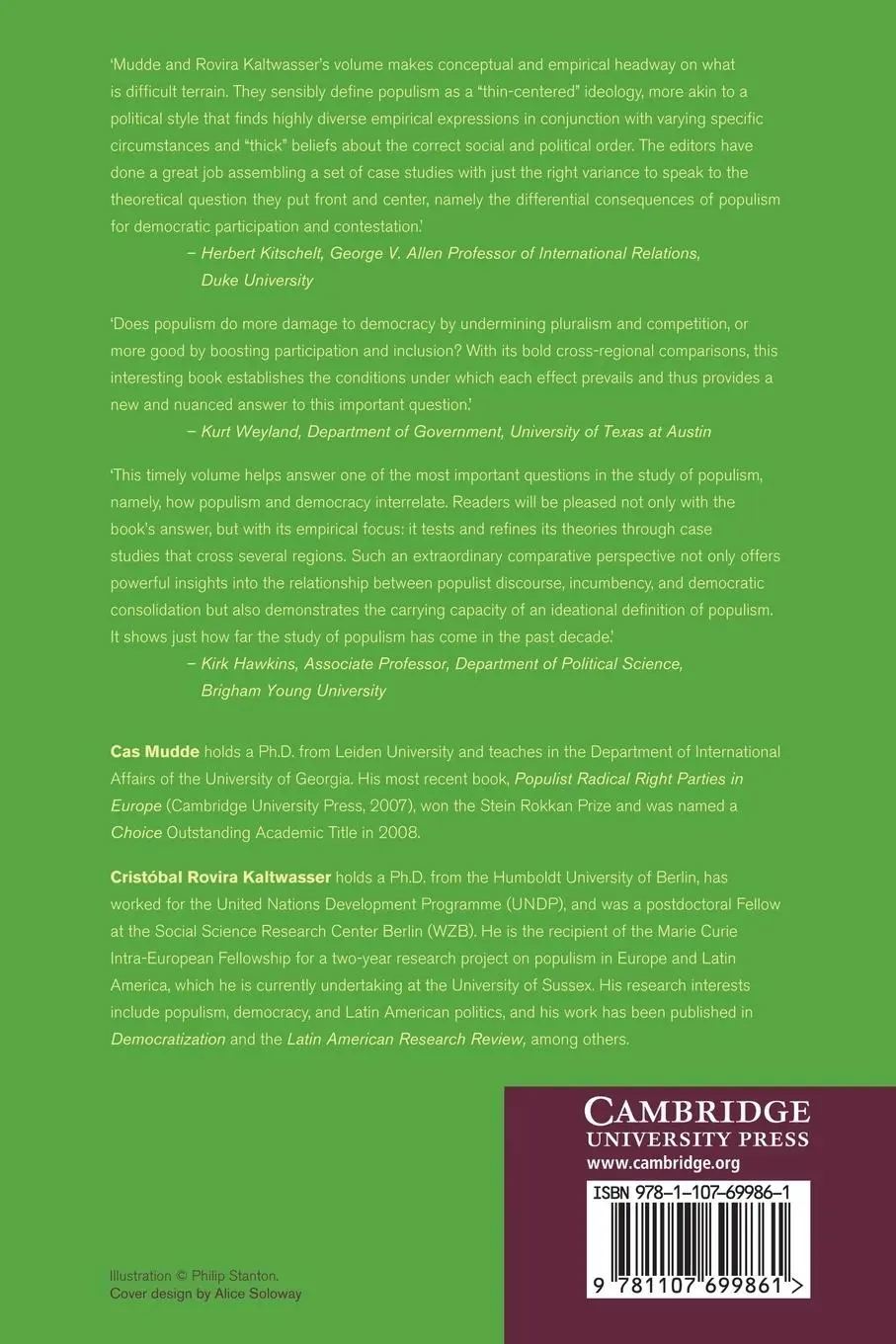 Rückseite: 9781107699861 | Populism in Europe and the Americas | Cas Mudde (u. a.) | Taschenbuch