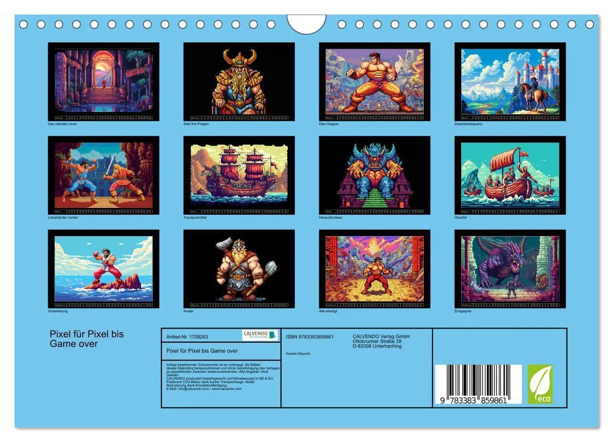 Bild: 9783383859861 | Pixel für Pixel bis Game over (Wandkalender 2025 DIN A4 quer),...