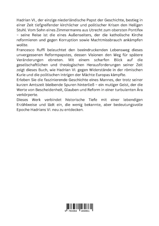 Rückseite: 9783384469861 | Hadrian VI.: Der Reformer auf dem Stuhl Petri | Francesco Ruffi | Buch