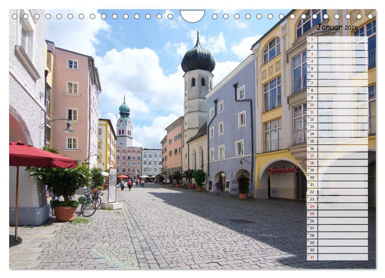Bild: 9783457899861 | Eine Perle Oberbayerns - Rosenheim (Wandkalender 2026 DIN A4 quer),...