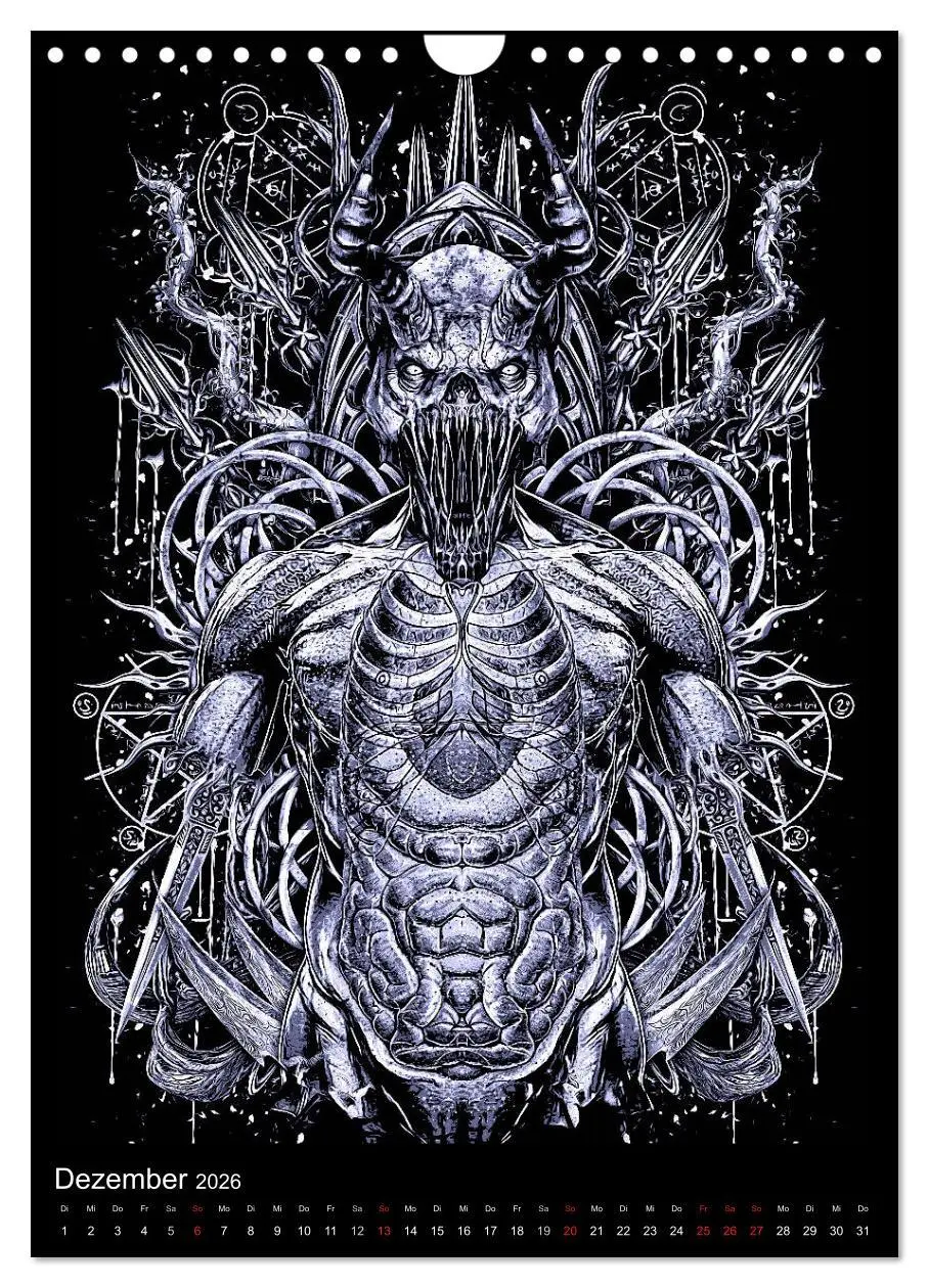 Bild: 9783516439861 | BLOODBOY/FEAR ILLUSTRATION (Wandkalender 2026 DIN A4 hoch),...