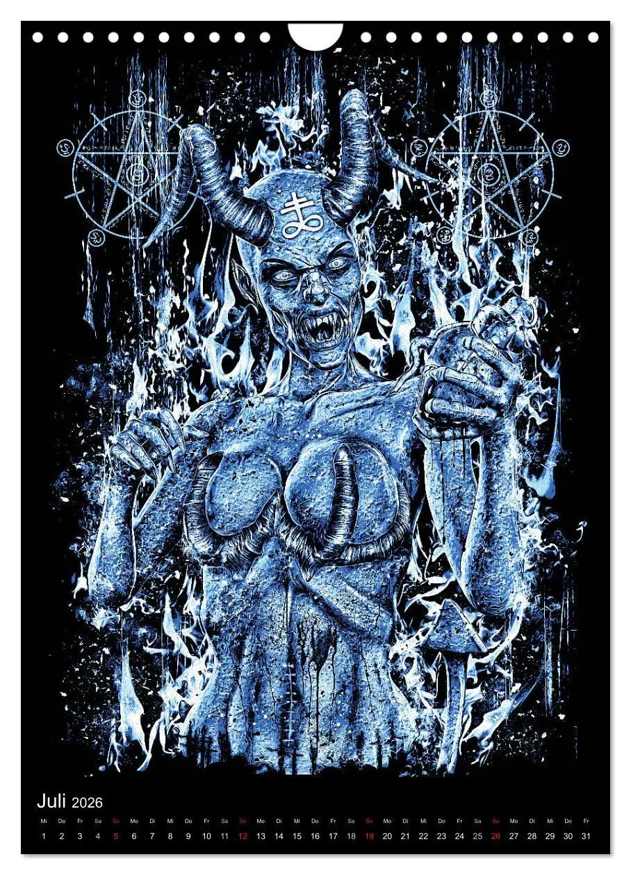 Bild: 9783516439861 | BLOODBOY/FEAR ILLUSTRATION (Wandkalender 2026 DIN A4 hoch),...