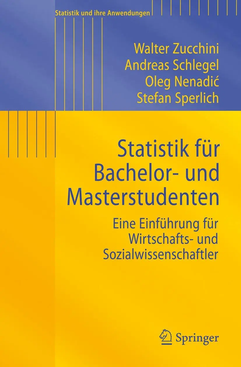Cover: 9783540889861 | Statistik für Bachelor- und Masterstudenten | Walter Zucchini (u. a.) Cover: 9783540889861 | Statistik für Bachelor- und Masterstudenten | Walter Zucchini (u. a.)