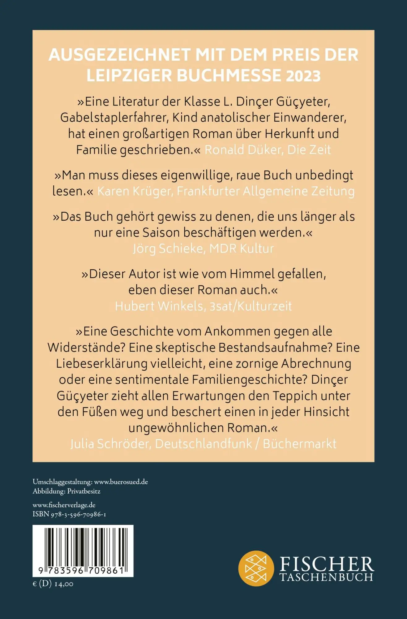 Rückseite: 9783596709861 | Unser Deutschlandmärchen | Roman | Dinçer Güçyeter | Taschenbuch