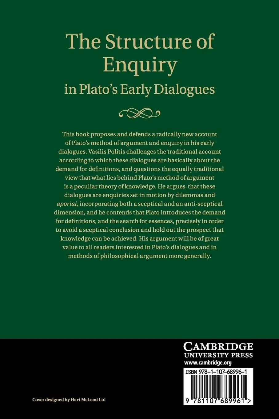 Rückseite: 9781107689961 | The Structure of Enquiry in Plato's Early Dialogues | Vasilis Politis