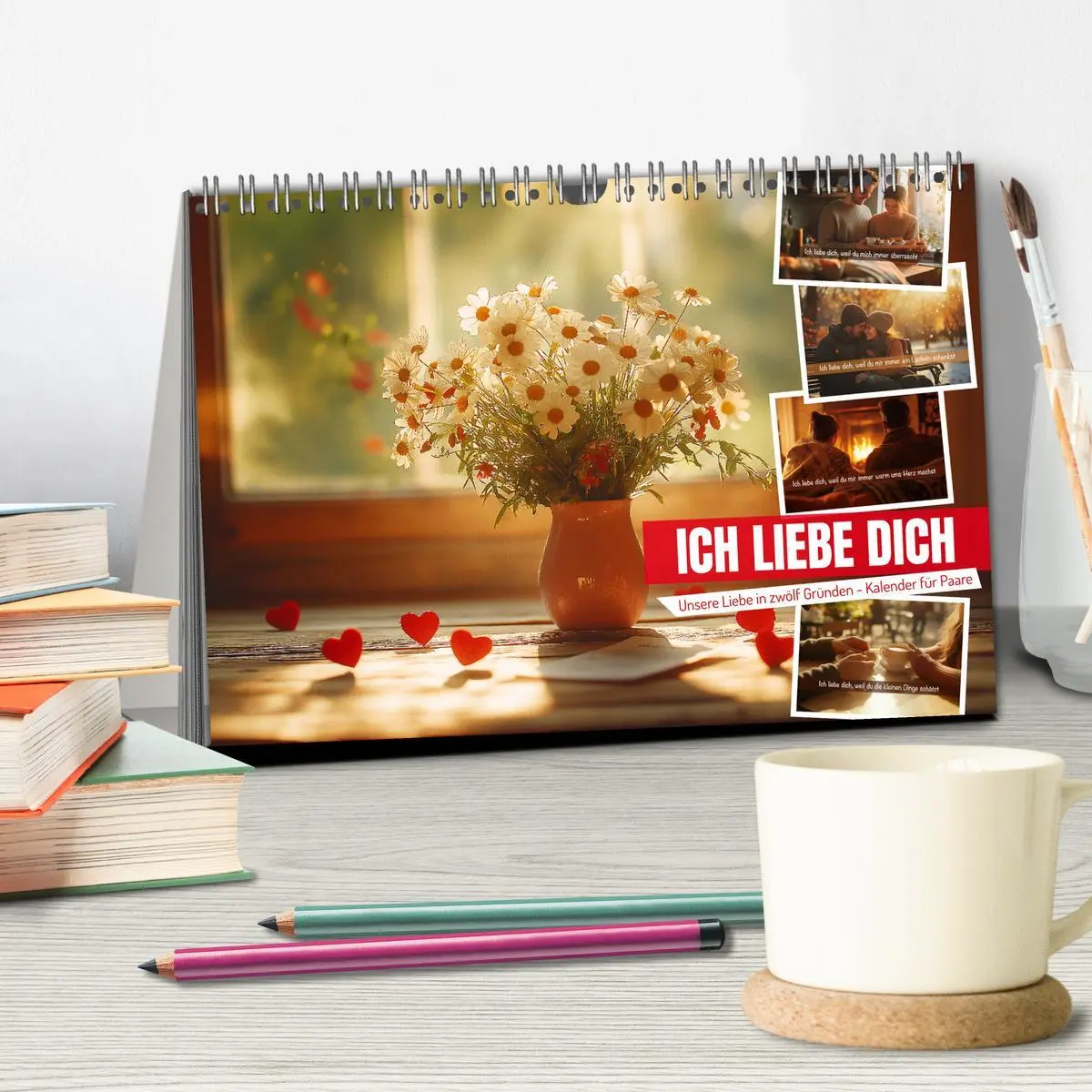 Bild: 9783457339961 | ICH LIEBE DICH - Unsere Liebe in zwölf Gründen (Tischkalender 2026...