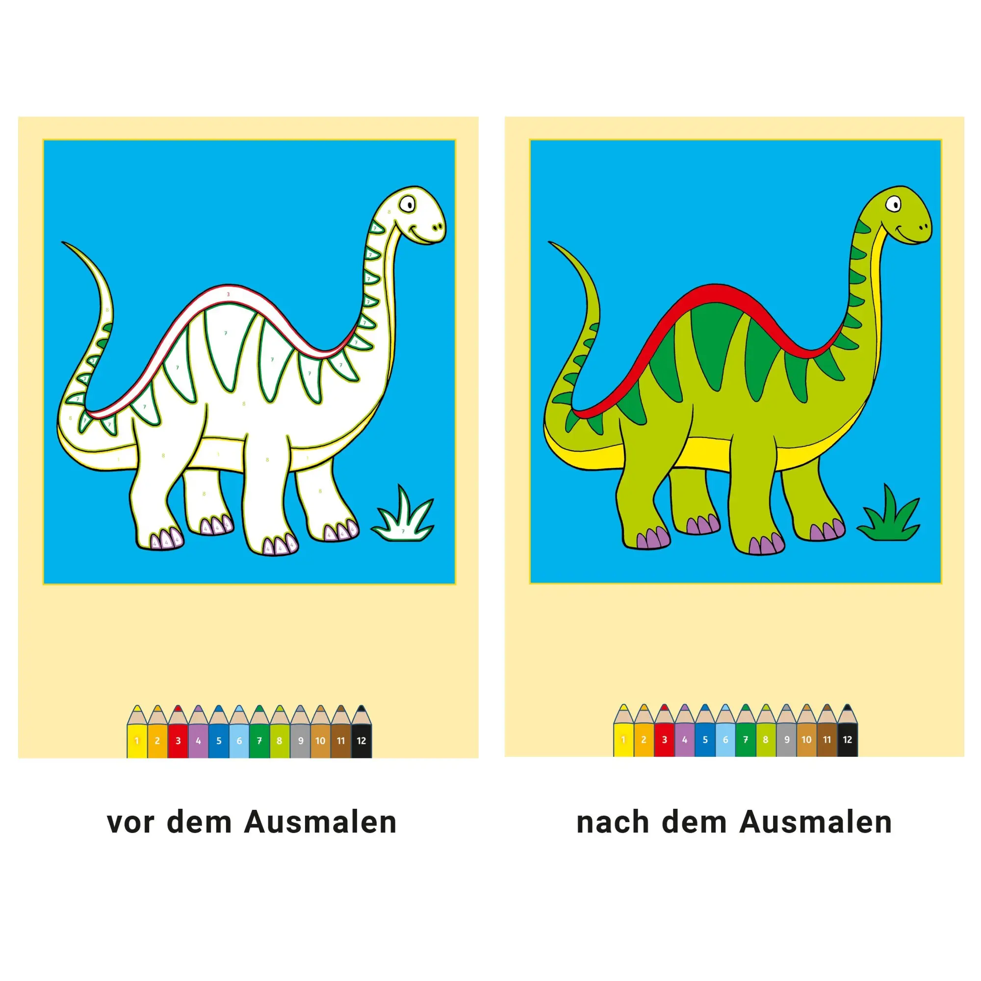 Bild: 9783473489961 | Malen nach Zahlen ab 3 Jahren: Dinosaurier | Simone Pahl | Broschüre