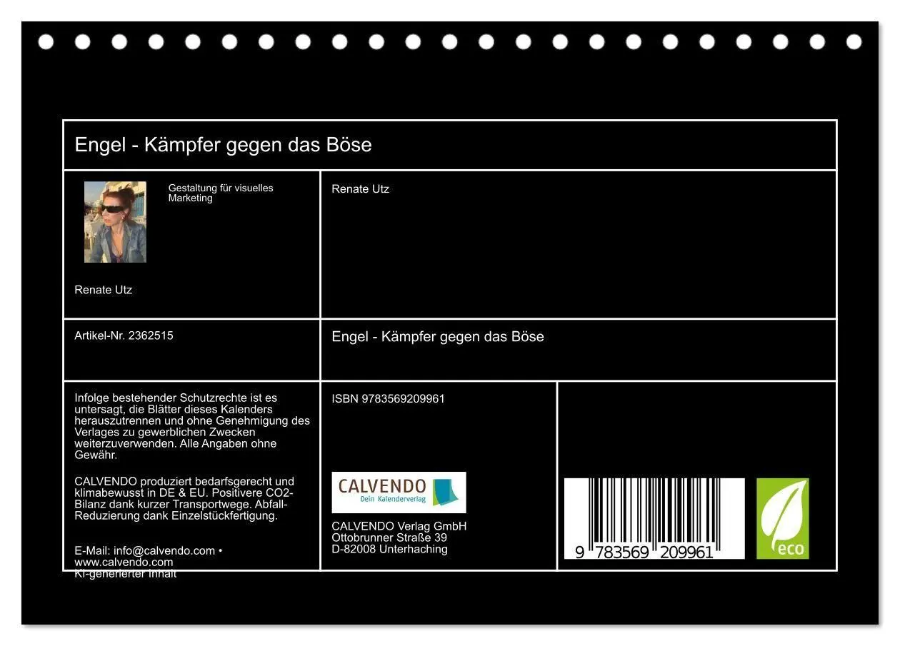 Bild: 9783569209961 | Engel - Kämpfer gegen das Böse (Tischkalender 2027 DIN A5 quer),...