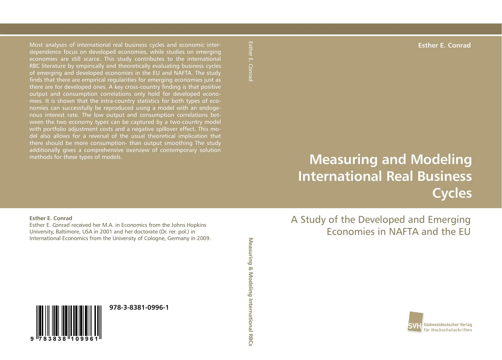 Cover: 9783838109961 | Measuring and Modeling International Real Business Cycles | Conrad