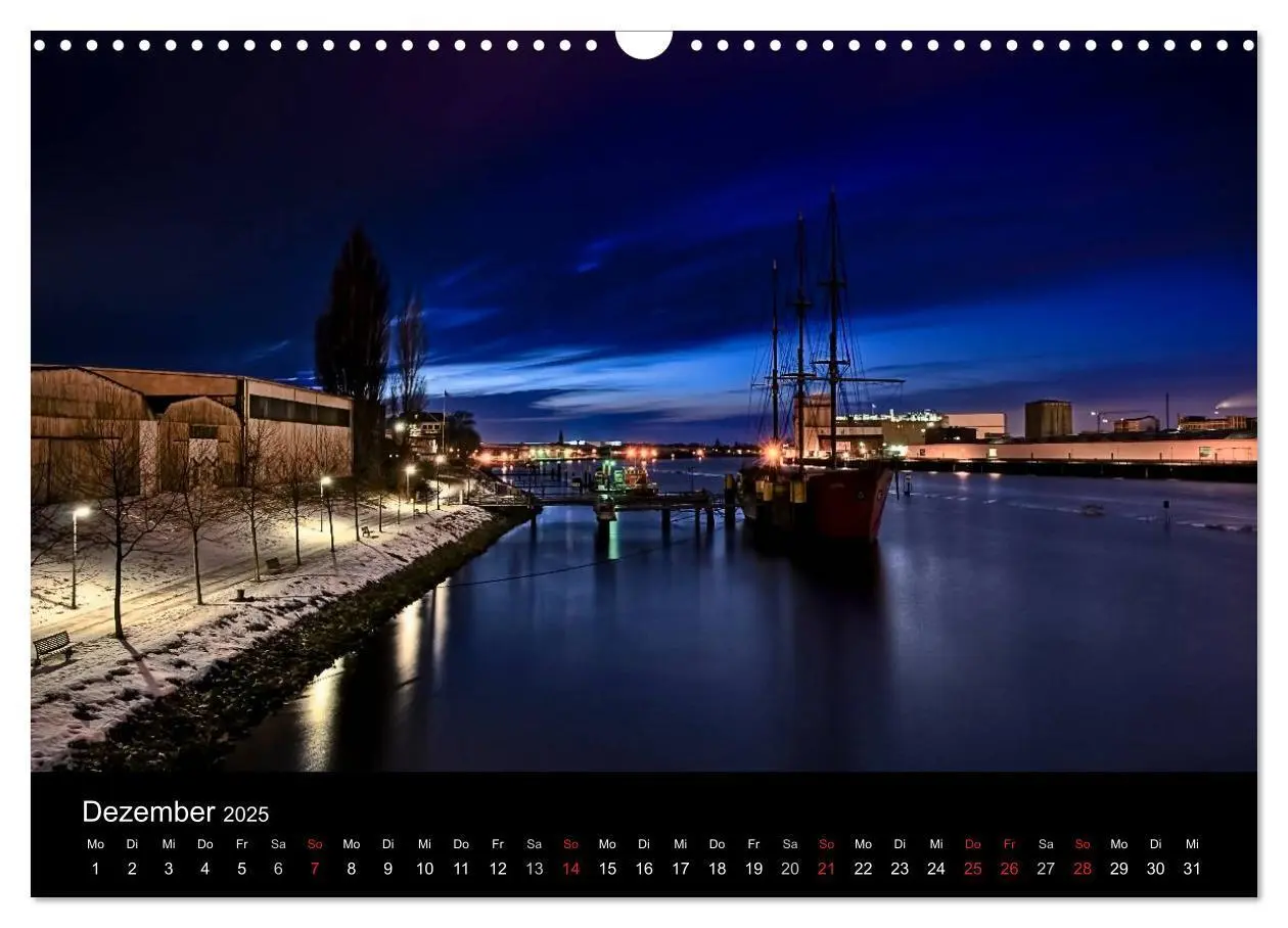 Bild: 9783435740062 | Bremen bei Nacht (Wandkalender 2025 DIN A3 quer), CALVENDO...
