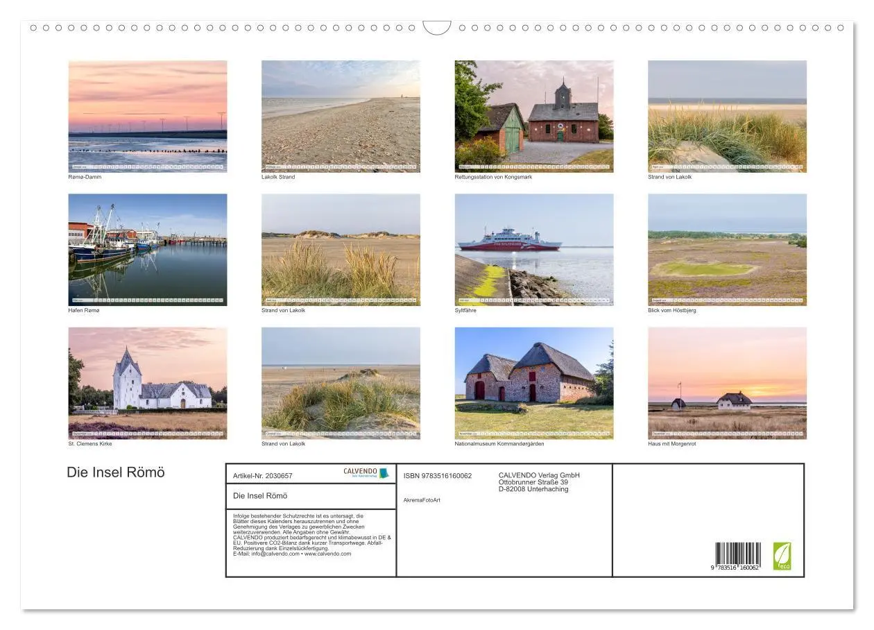 Bild: 9783516160062 | Die Insel Römö (Wandkalender 2026 DIN A2 quer), CALVENDO...
