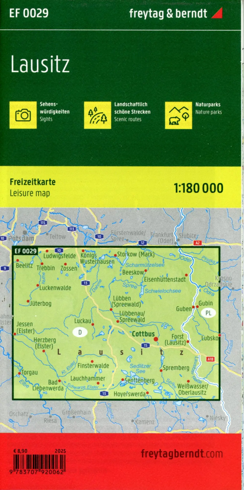 Bild: 9783707920062 | freytag &amp; berndt Freizeitkarte Lausitz 1:180.000 | Freytag &amp; Berndt
