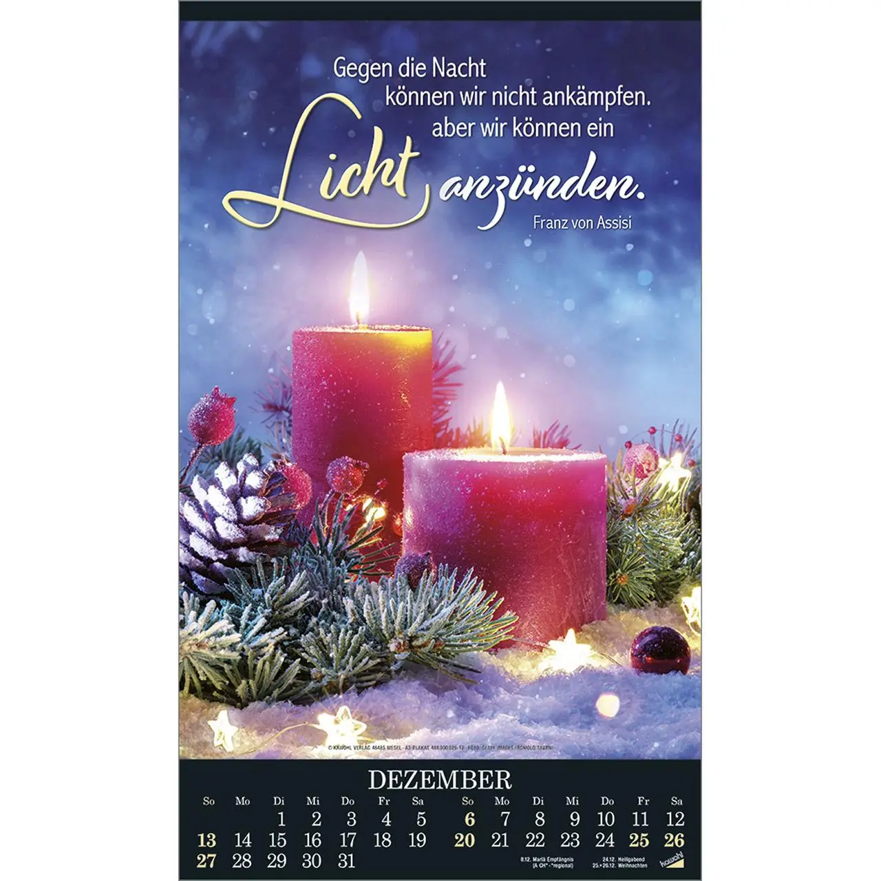 Bild: 9783754830062 | Alles in uns schweige 2026 | Besinnungskalender | Kalender | 14 S.