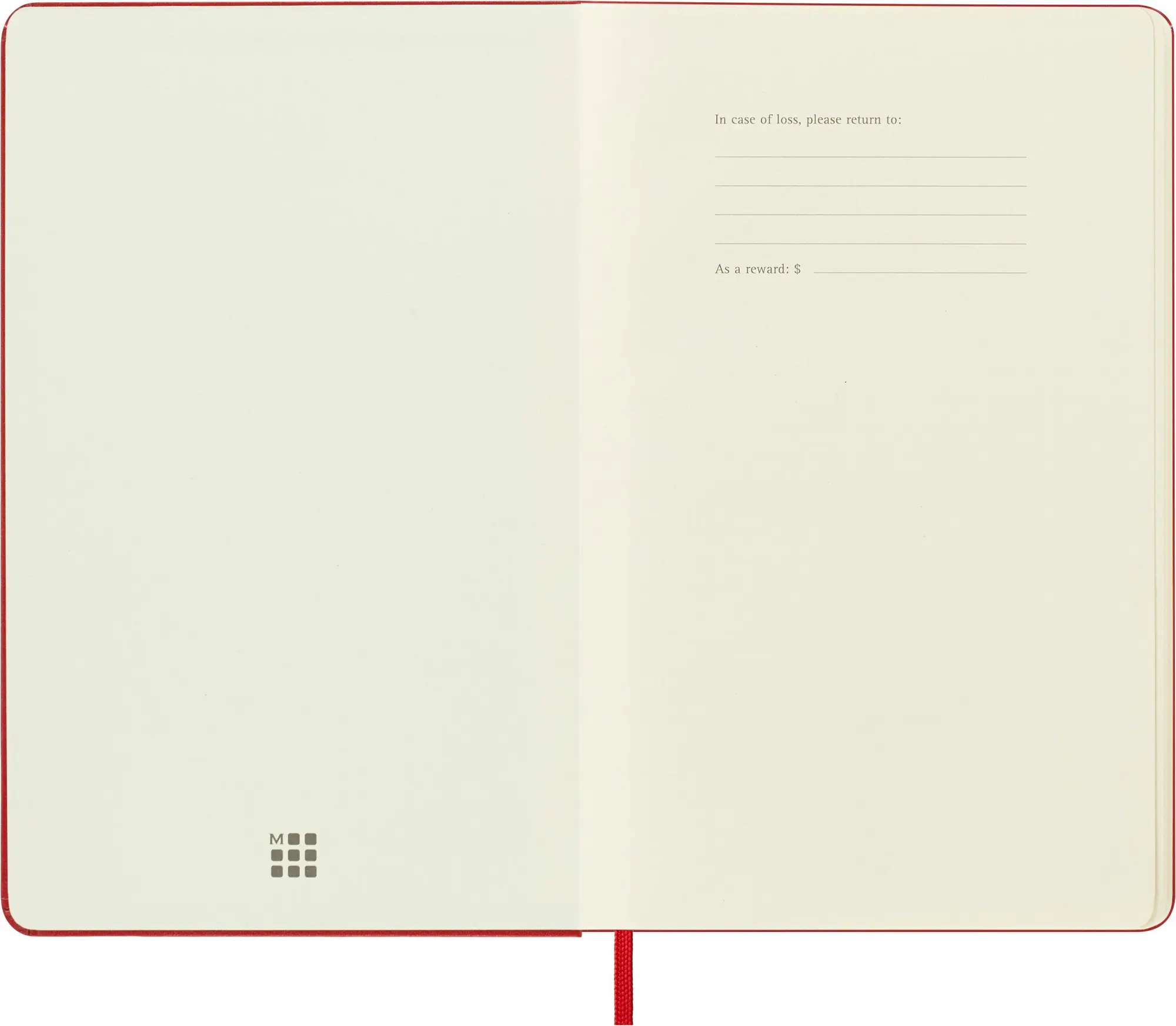 Bild: 9788862930062 | Moleskine Notizbuch, L/A5, Blanko, Hard Cover, Scharlachrot | Englisch