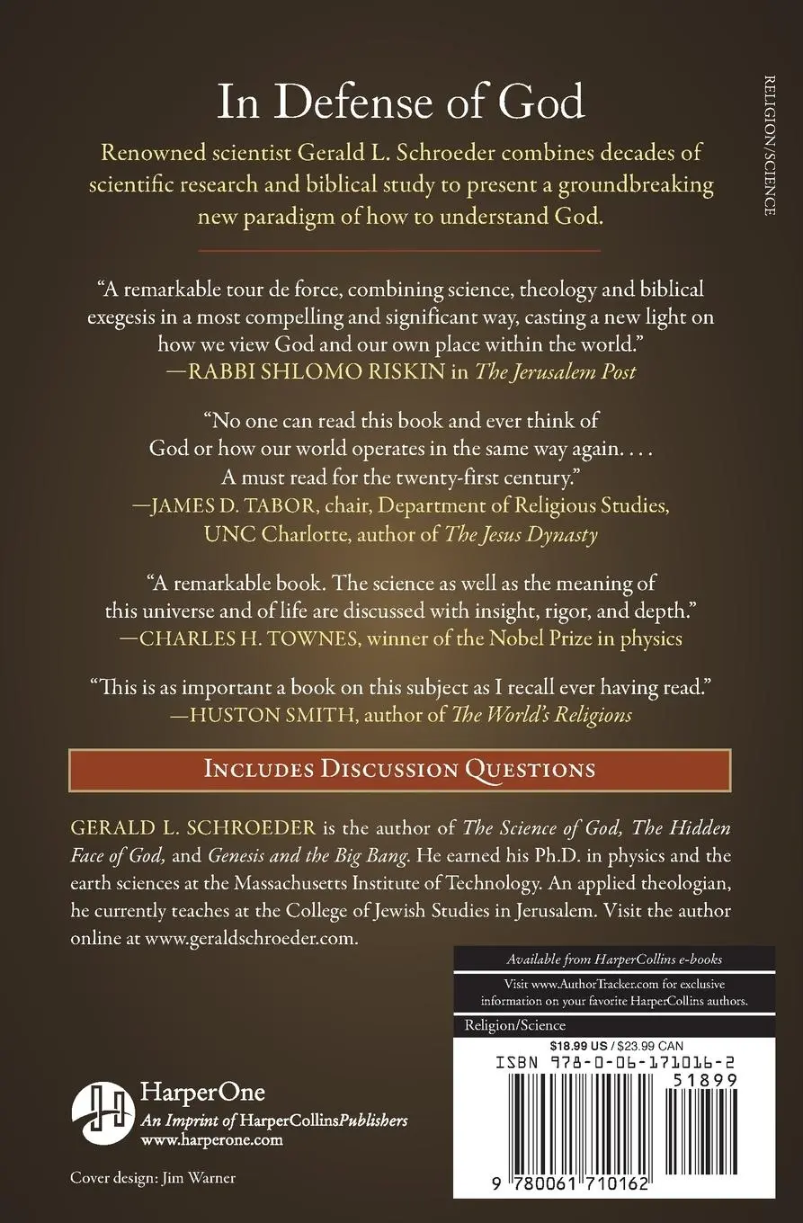 Rückseite: 9780061710162 | God According to God | Gerald Schroeder | Taschenbuch | Englisch