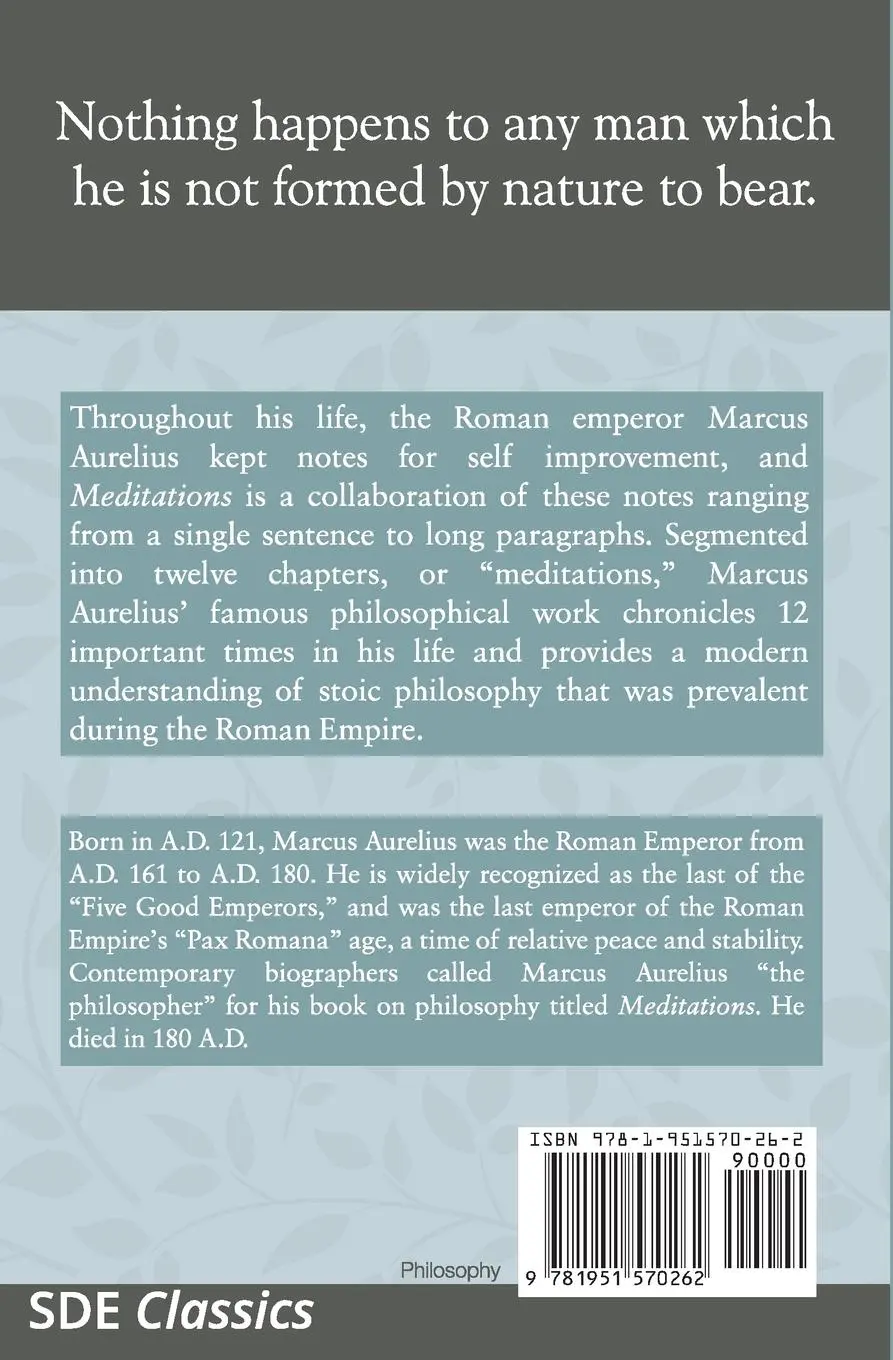 Rückseite: 9781951570262 | Meditations | Marcus Aurelius | Taschenbuch | Kartoniert / Broschiert