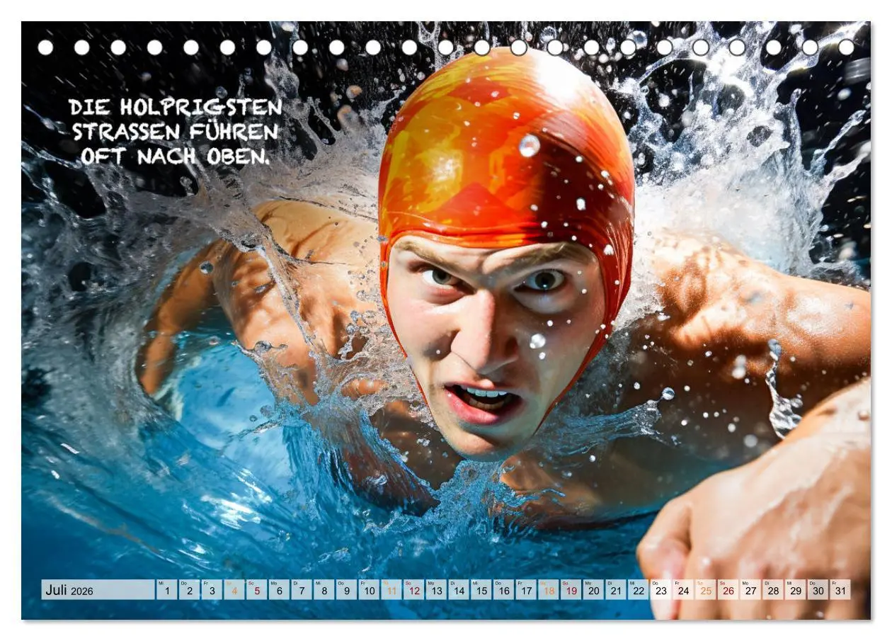 Bild: 9783457500262 | Schwimmen und Motivation (Tischkalender 2026 DIN A5 quer), CALVENDO...