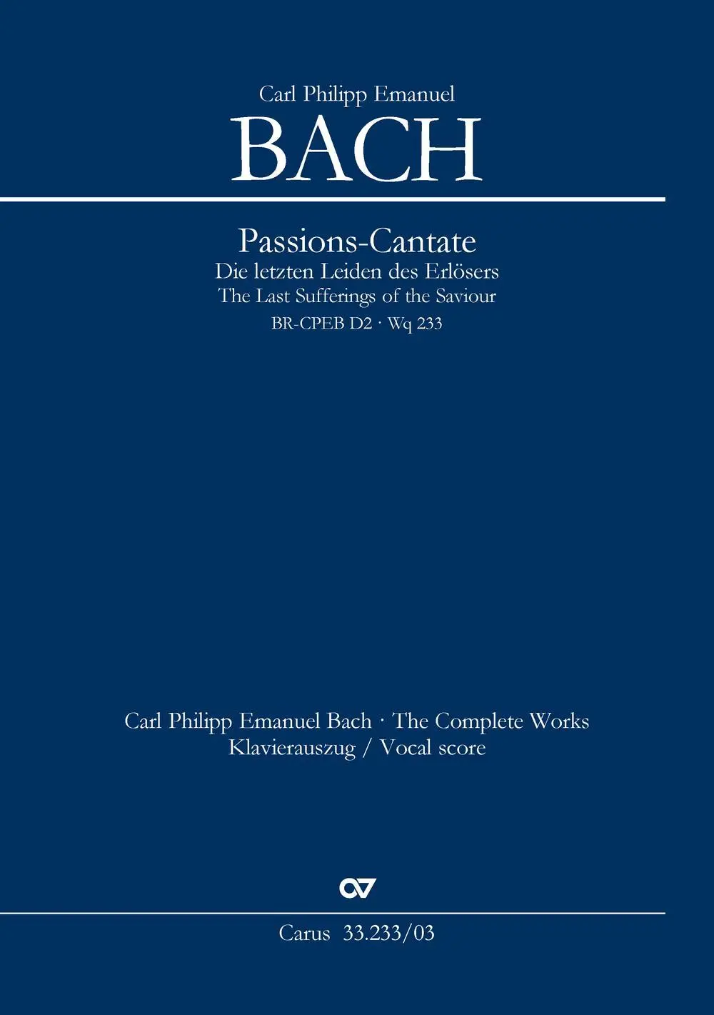 Passions-Cantate (Klavierauszug)