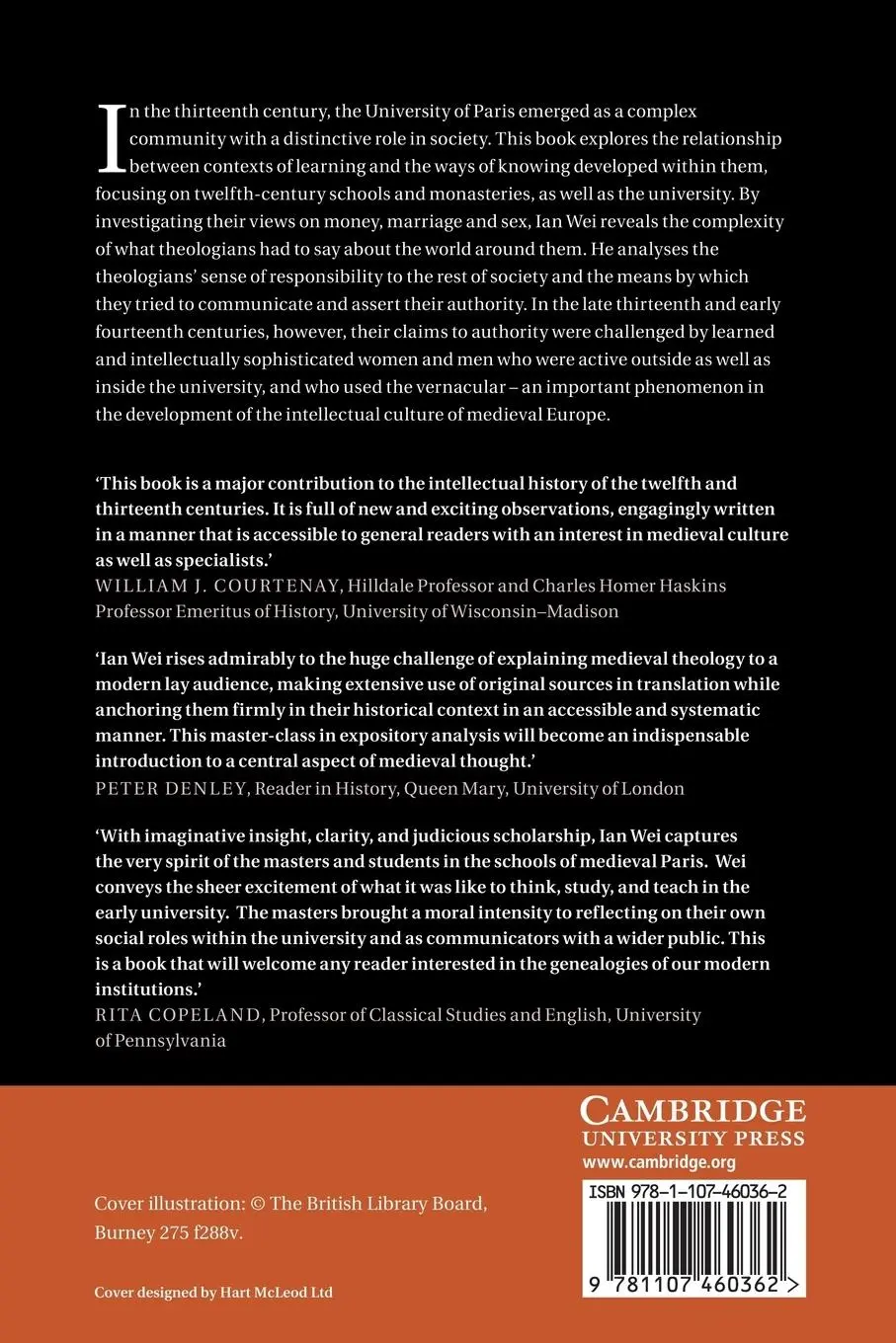 Rückseite: 9781107460362 | Intellectual Culture in Medieval Paris | Ian P. Wei | Taschenbuch