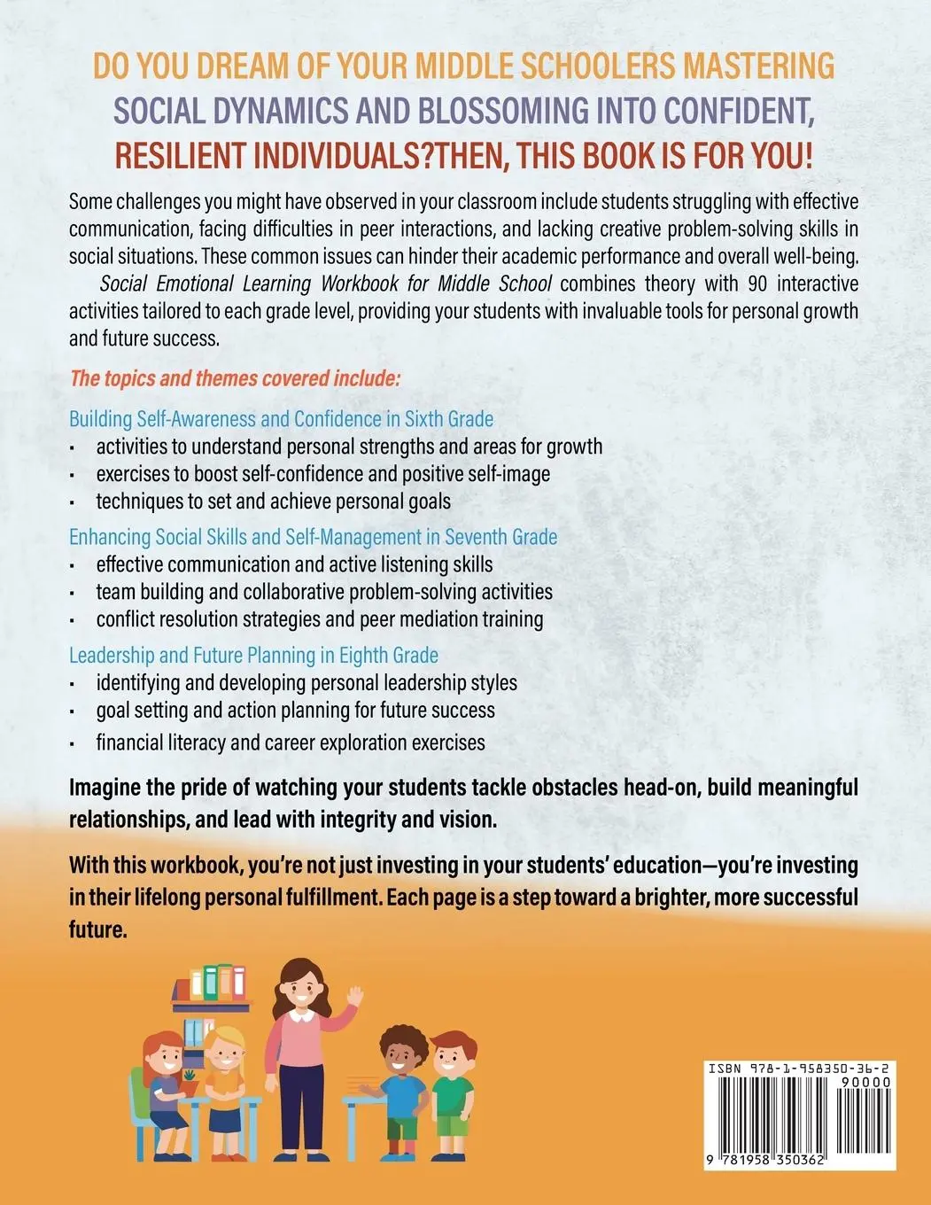 Rückseite: 9781958350362 | Social Emotional Learning Workbook for Middle School | Richard Bass