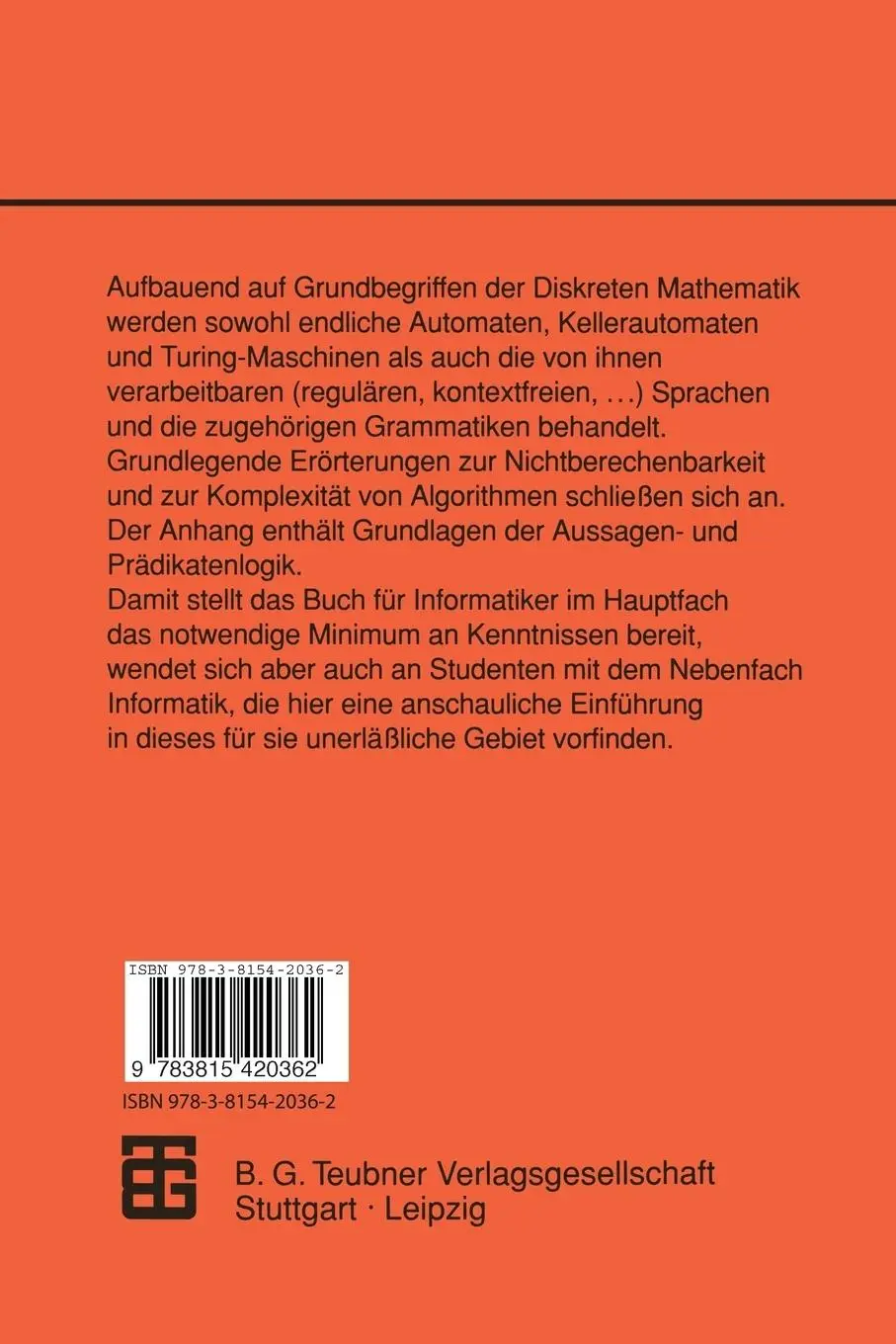 Rückseite: 9783815420362 | Grundkurs Theoretische Informatik | Konrad Schultz | Taschenbuch