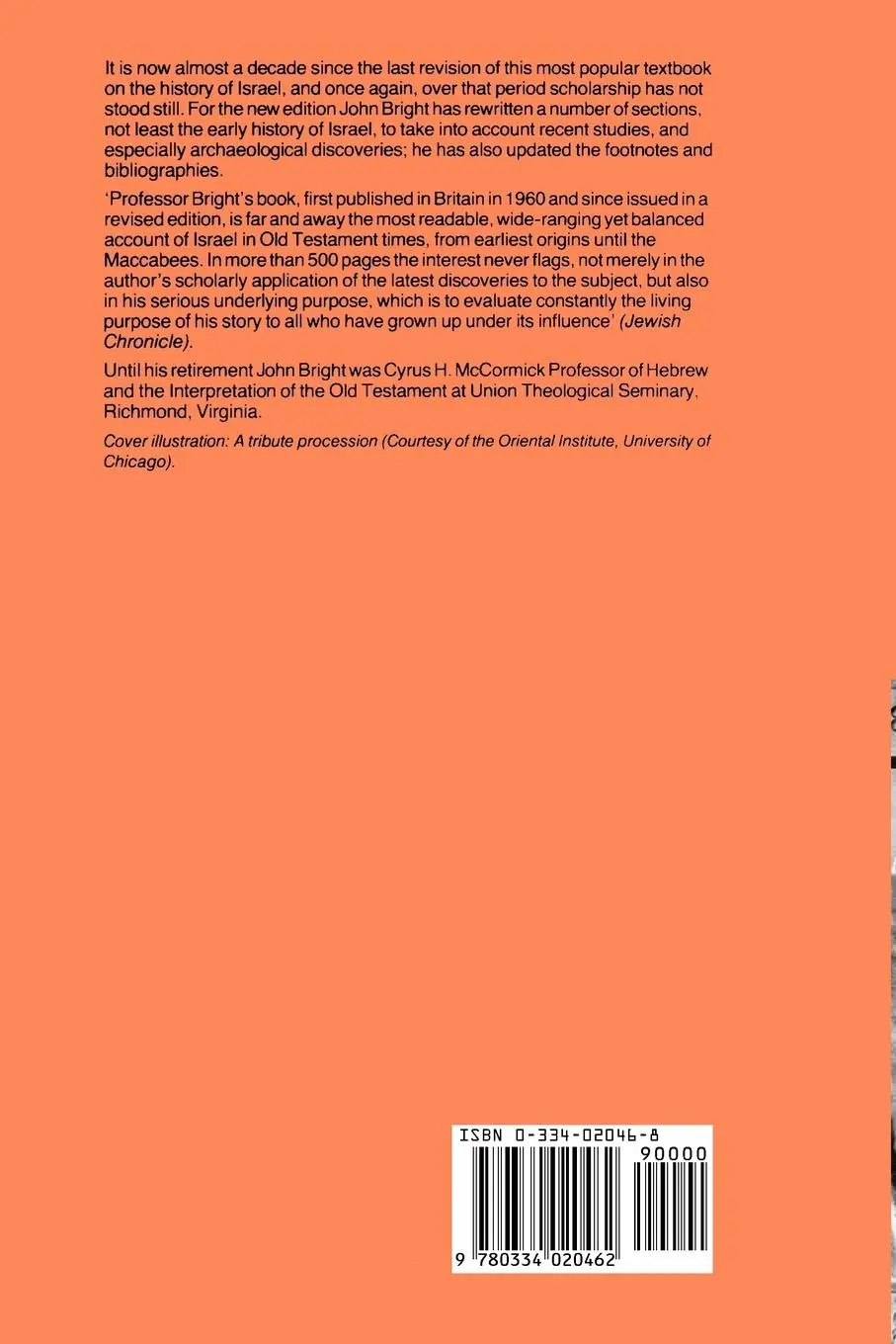 Rückseite: 9780334020462 | A History of Israel | John Bright | Taschenbuch | Englisch | 2000