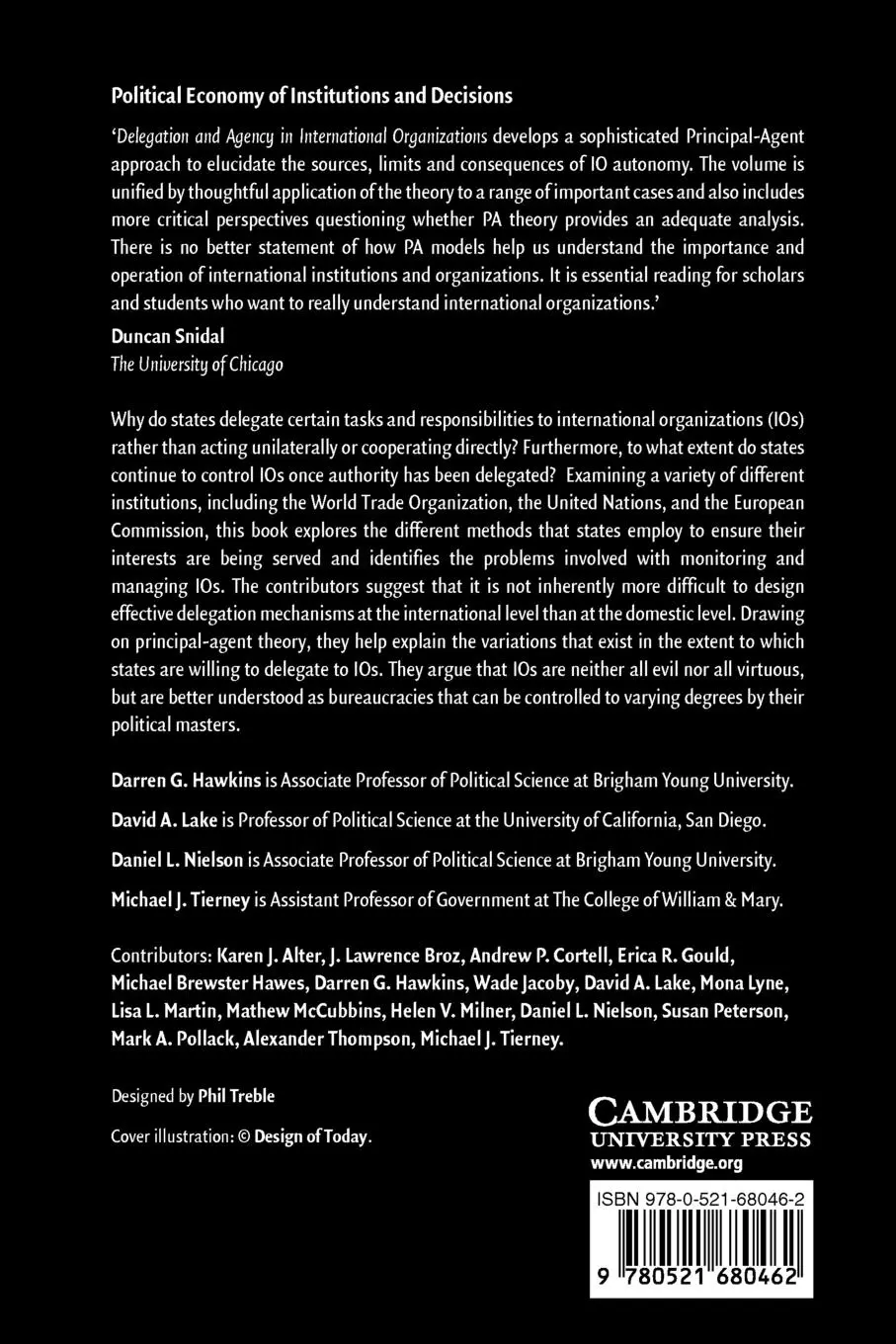 Rückseite: 9780521680462 | Delegation and Agency in International Organizations | Hawkins (u. a.)