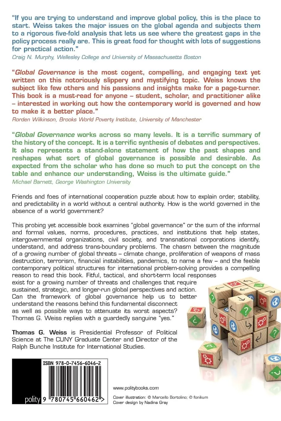 Rückseite: 9780745660462 | Global Governance | Why? What? Whither? | Thomas G Weiss | Taschenbuch
