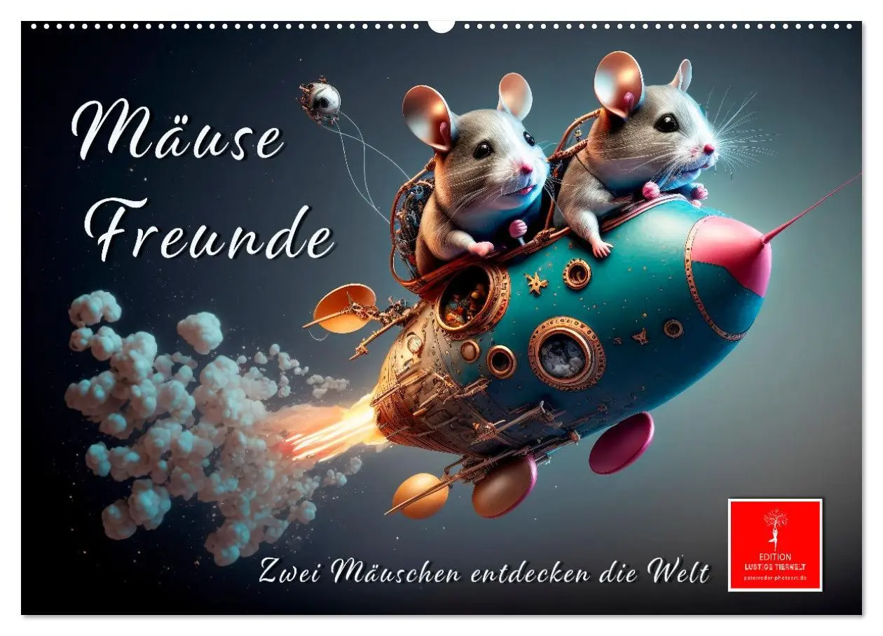Cover: 9783383920462 | Mäuse Freunde (Wandkalender 2025 DIN A2 quer), CALVENDO Monatskalender