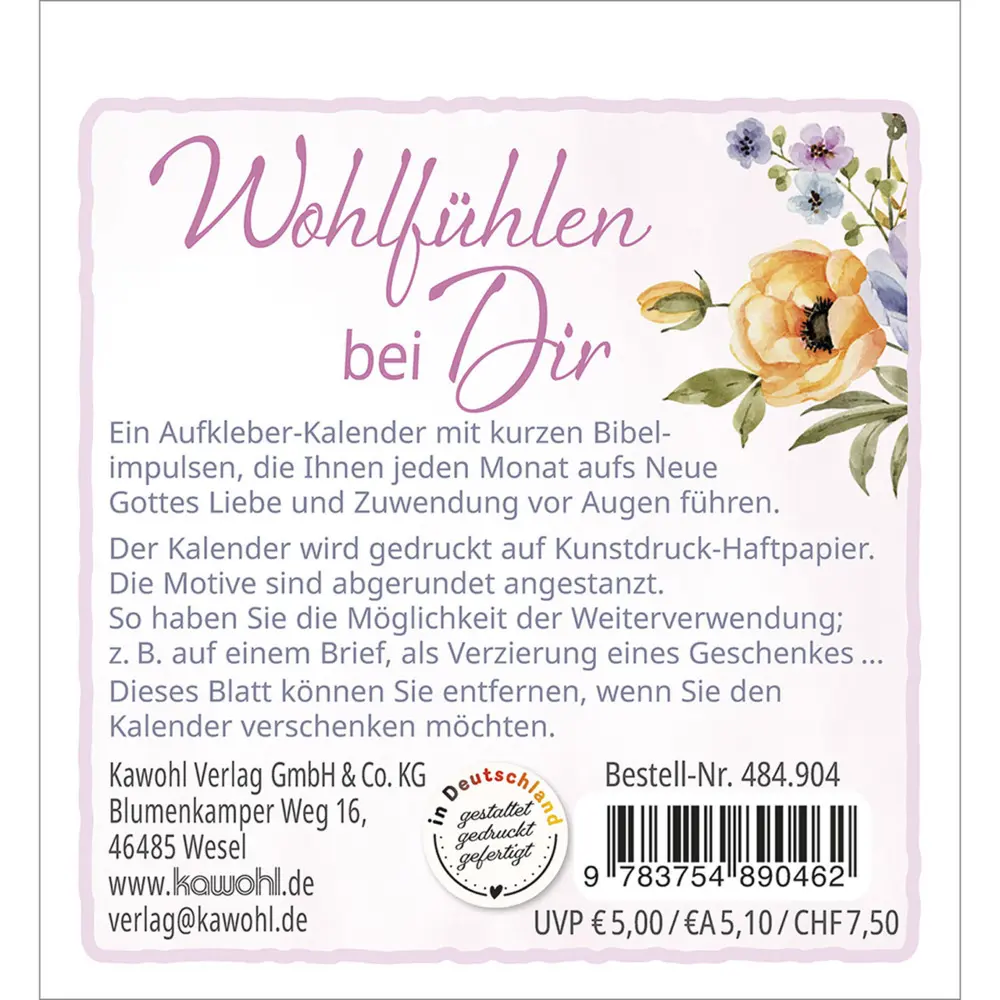 Bild: 9783754890462 | Wohlfühlen bei Dir 2026 | Kalender | Spiralbindung | Deutsch | 2026