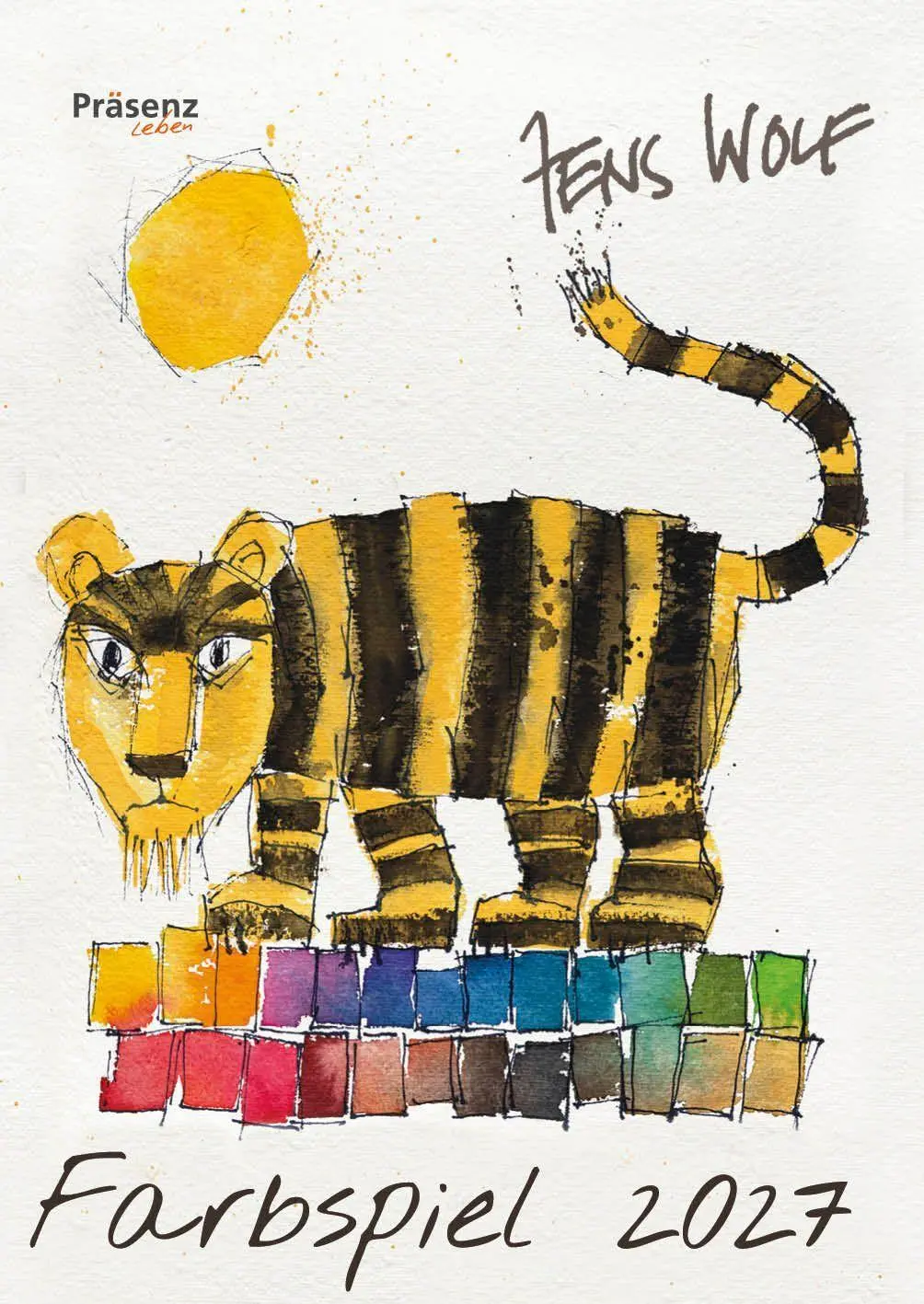 Cover: 9783985490462 | Farbspiel 2027 | Monatskalender mit Motiven von Jens Wolf | Jens Wolf