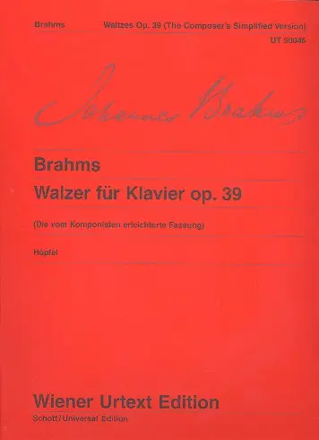 Cover: 9790500570462 | Waltzes Op. 39 Composer's Simplified Version | Johannes Brahms | Buch