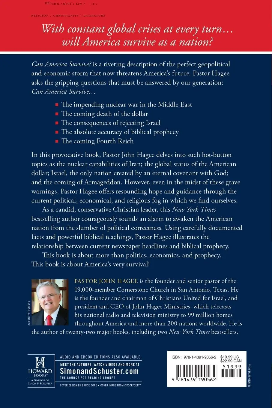 Rückseite: 9781439190562 | Can America Survive? Updated Edition | John Hagee | Taschenbuch | 2011