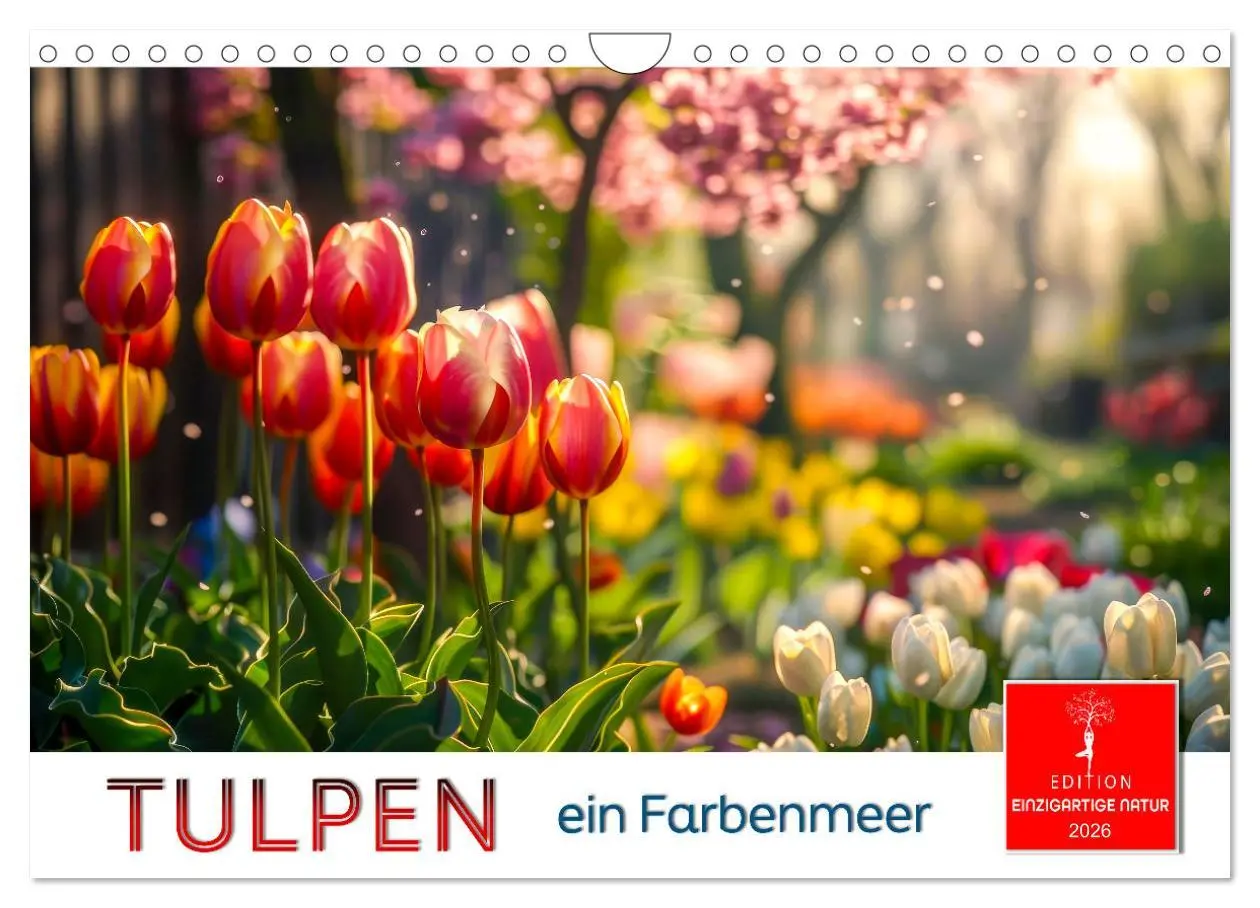 Cover: 9783457330562 | Tulpen - ein Farbenmeer (Wandkalender 2026 DIN A4 quer), CALVENDO...