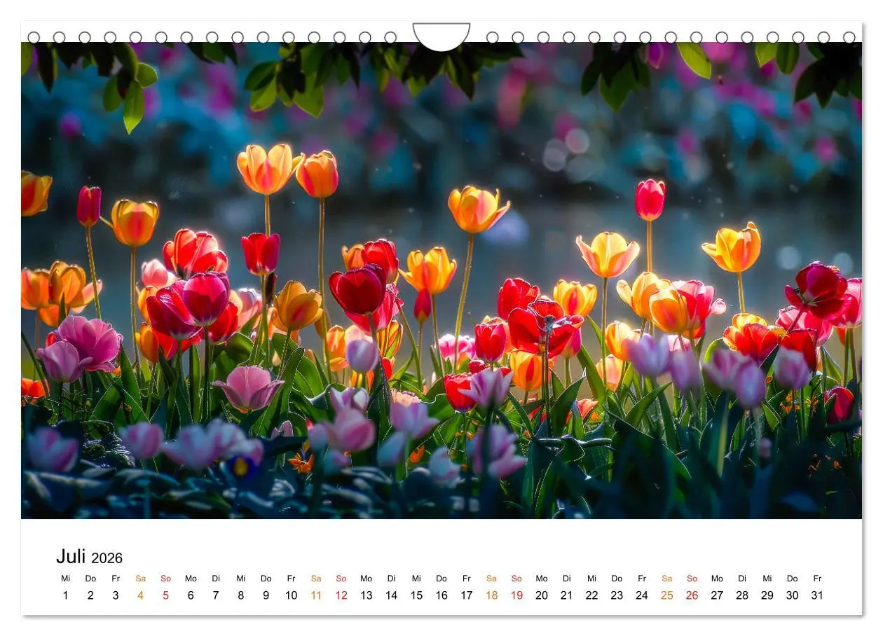 Bild: 9783457330562 | Tulpen - ein Farbenmeer (Wandkalender 2026 DIN A4 quer), CALVENDO...