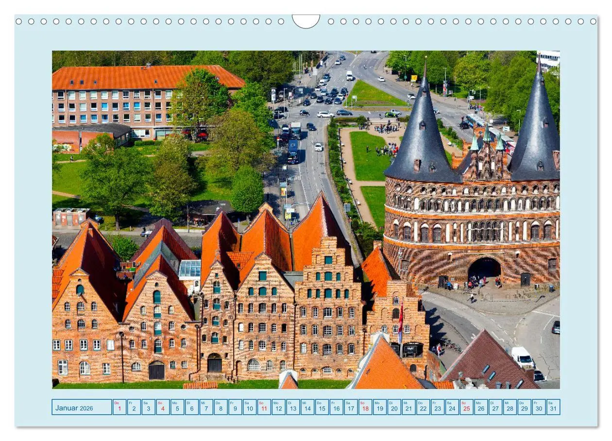 Bild: 9783457640562 | Lübeck Backsteingotik an der Trave (Wandkalender 2026 DIN A3 quer),...