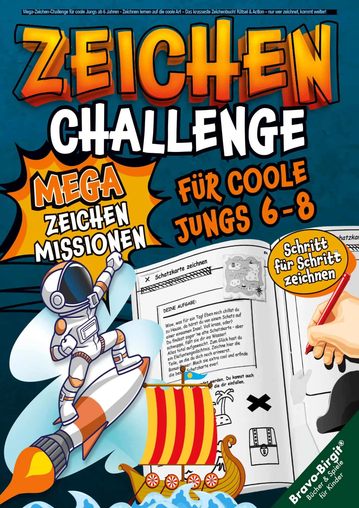 Cover: 9783691040562 | Mega-Zeichen-Challenge für coole Jungs ab 6 Jahren | Birgit Bravo