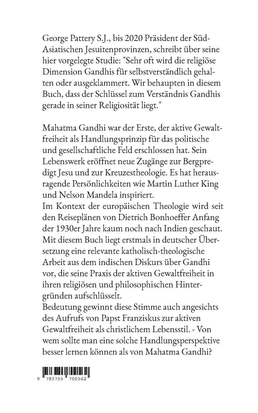 Rückseite: 9783755700562 | Gandhi als Glaubender | Eine indisch-christliche Sichtweise | J.