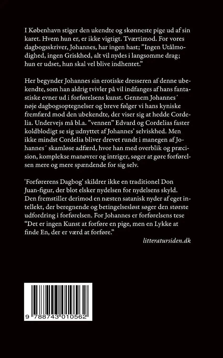 Rückseite: 9788743010562 | Forførerens Dagbog | Søren Kierkegaard | Taschenbuch | 180 S. | 2019