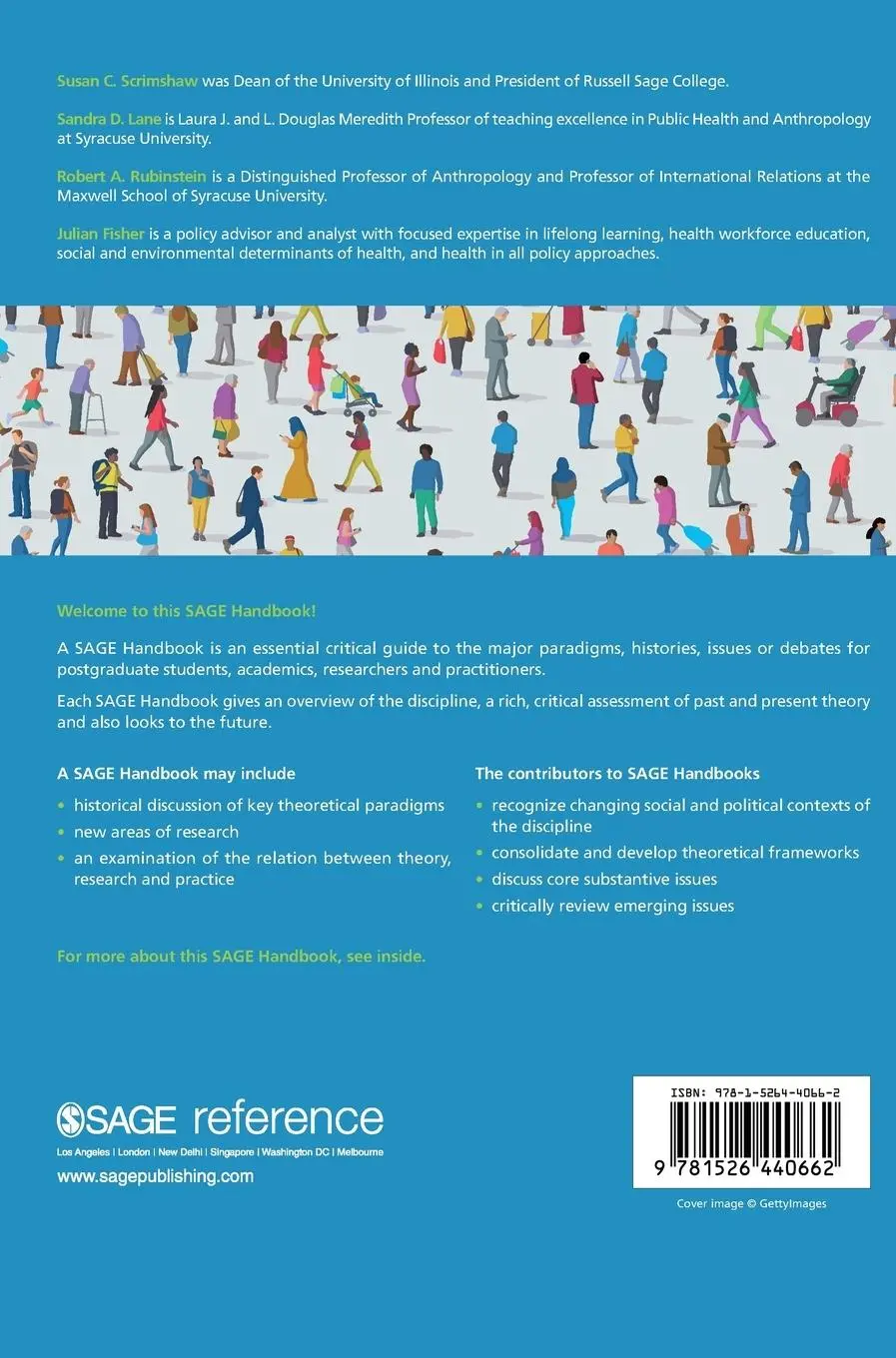 Rückseite: 9781526440662 | The SAGE Handbook of Social Studies in Health and Medicine | Buch