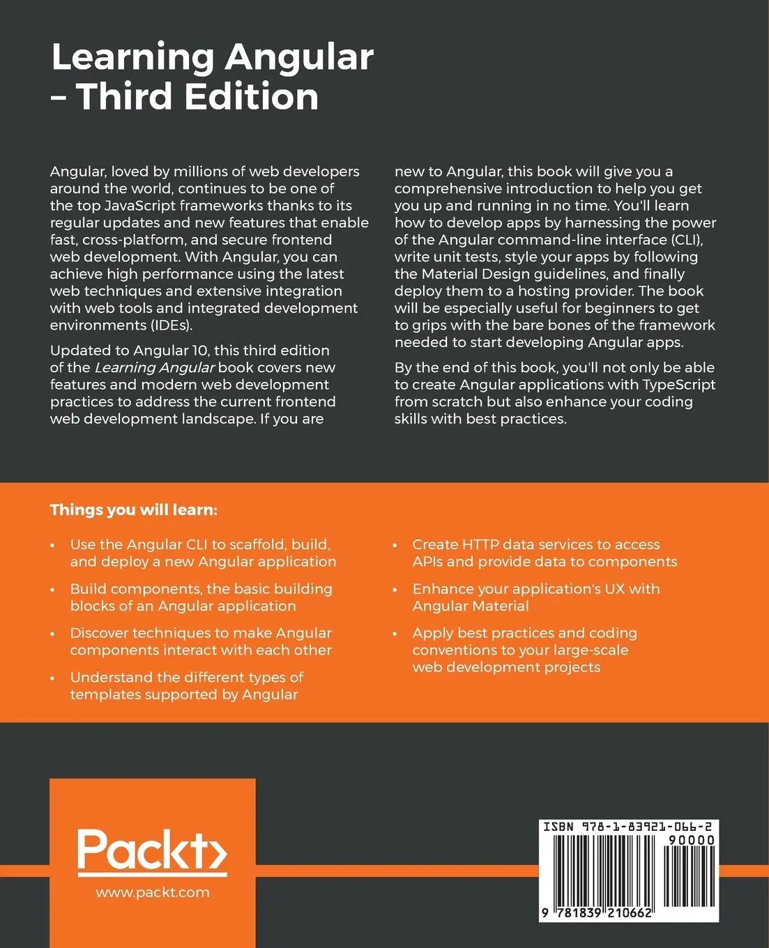 Rückseite: 9781839210662 | Learning Angular - Third Edition | Aristeidis Bampakos (u. a.) | Buch