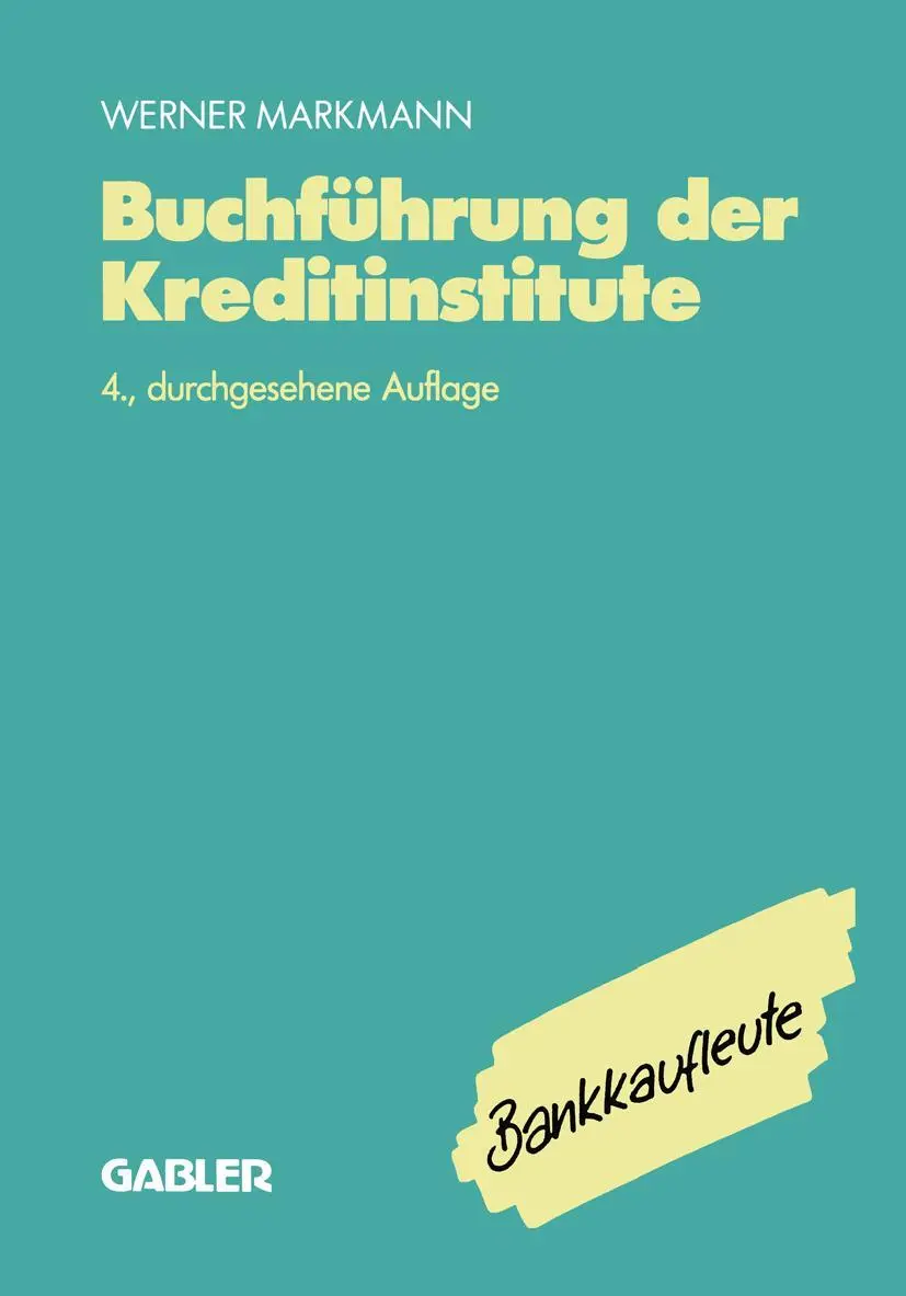 Cover: 9783409420662 | Buchführung der Kreditinstitute | Lehrbuch | Werner Markmann | Buch